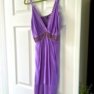 Sassy purple cocktail dress